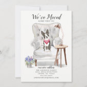 Boston Terrier Dog We hebben een bewegende aankond Aankondiging (Voorkant)