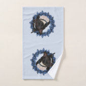 Boston Terrier Dog Wreath Bad Handdoek (Handdoek)
