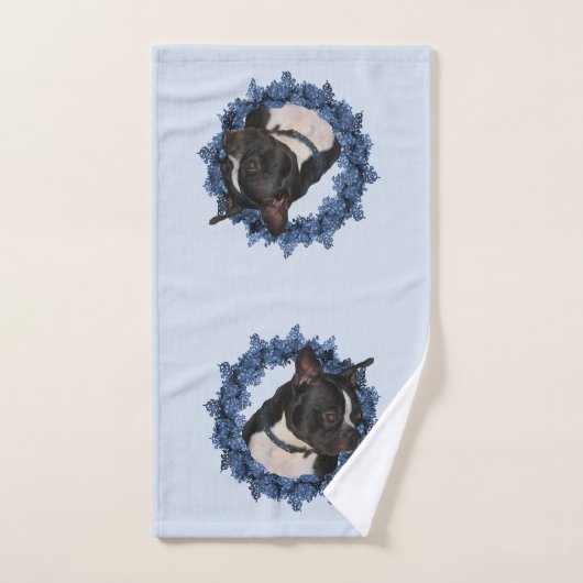 Boston Terrier Dog Wreath Bad Handdoek (Handdoek)