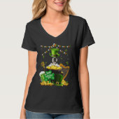 Boston Terrier Dogs Funny Irish Shamrock St Patric T-shirt (Voorkant)