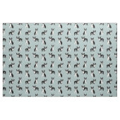 Boston Terrier dogs lichtblauw Stof (Fat Quarter)