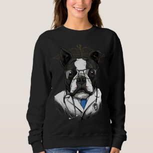 Boston Terrier Dogtor Vet Veterinarian Dog Doctor Trui