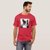 Boston Terrier Donker T-shirt - "Boston Style" (Voorkant volledig)