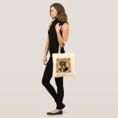 Boston Terrier Draagt Bril Tote Bag (Voorkant (model))