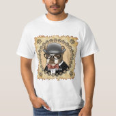 Boston Terrier draagt een bril T-shirt (Voorkant)