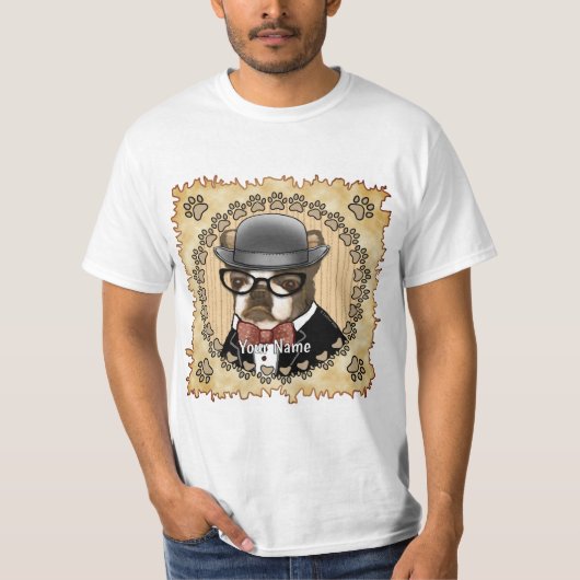 Boston Terrier draagt een bril T-shirt (Voorkant)