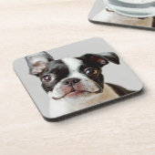 Boston Terrier Drankjes Onderzetter (Linkerzijde)