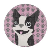 Boston Terrier, Dusty Pink Snijplank (Voorkant)