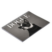 Boston Terrier Editoriale Portret Notitieboek (Linkerzijde)
