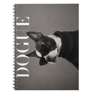 Boston Terrier Editoriale Portret Notitieboek