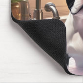 Boston Terrier Een bubbelbad nemen Muismat (Hoek)