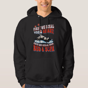 Boston Terrier Eerst sturen we je hart en we stele Hoodie