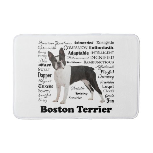 Boston Terrier eigenschappen Bath Mat (Voorkant)
