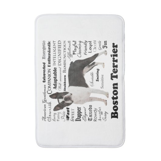Boston Terrier eigenschappen Bath Mat (Voorkant Verticaal)