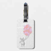 Boston Terrier en ballonnen Bagagelabel (Achterkant verticaal)