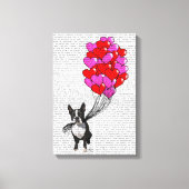 Boston Terrier en ballonnen Canvas Afdruk (Voorkant)