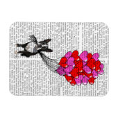 Boston Terrier en ballonnen Magneet (Horizontaal)