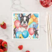 Boston Terrier en ballonnen Servet (Insitu)