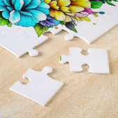 Boston Terrier en Bloemen Legpuzzel (Zijkant)