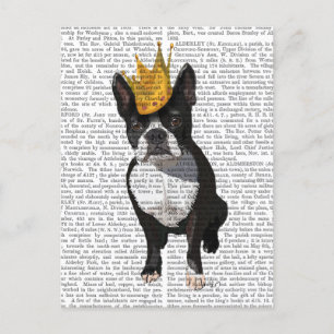 Boston Terrier en Crown Briefkaart