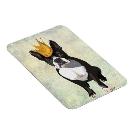 Boston Terrier en Crown Magneet (Rechterzijde)