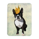 Boston Terrier en Crown Magneet (Verticaal)