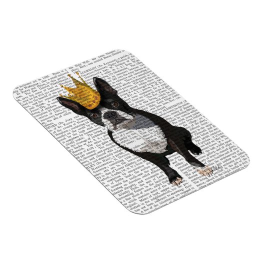 Boston Terrier en Crown Magneet (Rechterzijde)