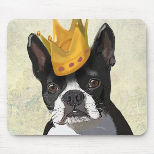 Boston Terrier en Crown Muismat (Voorkant)