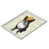 Boston Terrier en Crown Notitieboek (Linkerzijde)