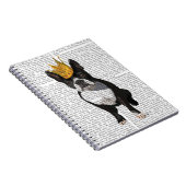 Boston Terrier en Crown Notitieboek (Rechterzijde)
