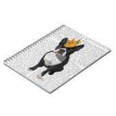 Boston Terrier en Crown Notitieboek (Linkerzijde)