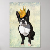 Boston Terrier en Crown Poster (Voorkant)