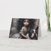 Boston Terrier en Fairy Kaart (Voorkant)