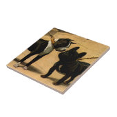 Boston Terrier en French Bulldog Tegeltje (Zijkant)