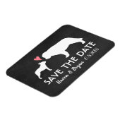 Boston Terrier en Saint Bernard Sla de datum op Magneet (Linkerzijde)