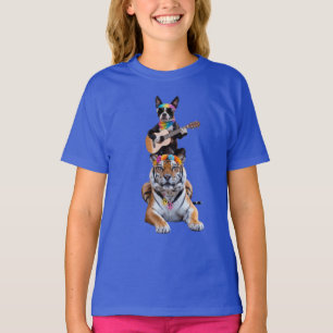 Boston Terrier en Tijger Kids T-Shirt