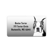Boston Terrier Etiket (Voorkant)