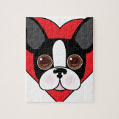 Boston Terrier Face Legpuzzel (Verticaal)