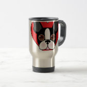 Boston Terrier Face Reisbeker (Voorkant rechts)