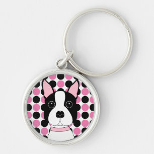 Boston Terrier Face Sleutelhanger