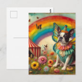 Boston Terrier Fairy Circus Briefkaart (Voorkant / Achterkant)