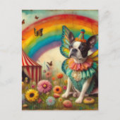 Boston Terrier Fairy Circus Briefkaart (Voorkant)
