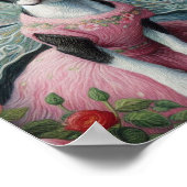 Boston Terrier Fairy in een bloementuin Poster (Hoek)