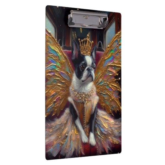 Boston Terrier Fairy Klembord (Rechts)