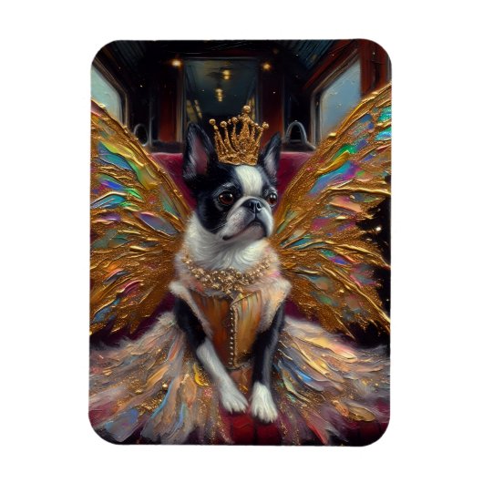 Boston Terrier Fairy Magneet (Verticaal)