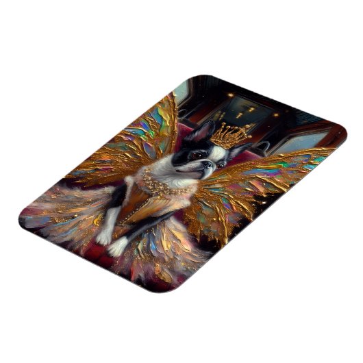 Boston Terrier Fairy Magneet (Linkerzijde)