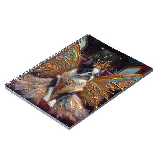 Boston Terrier Fairy Notitieboek (Linkerzijde)