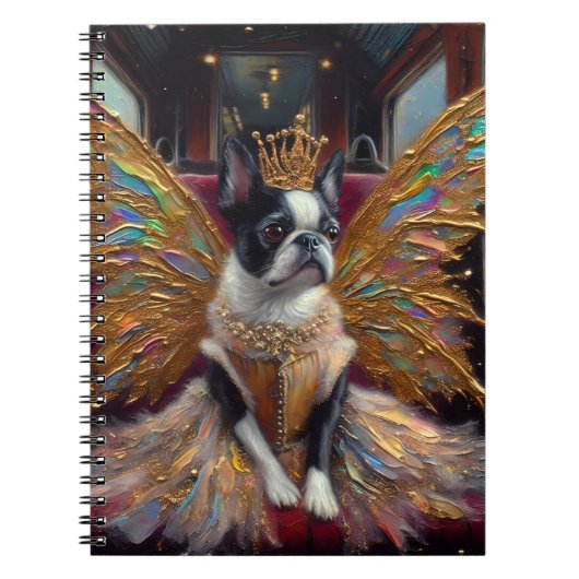 Boston Terrier Fairy Notitieboek (Voorkant)