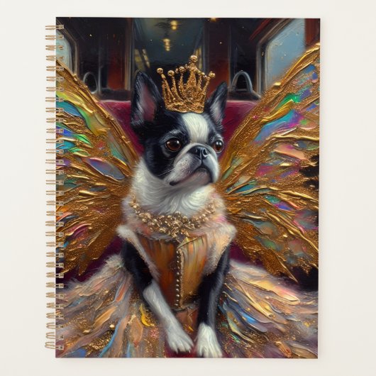 Boston Terrier Fairy Planner (Voorkant)