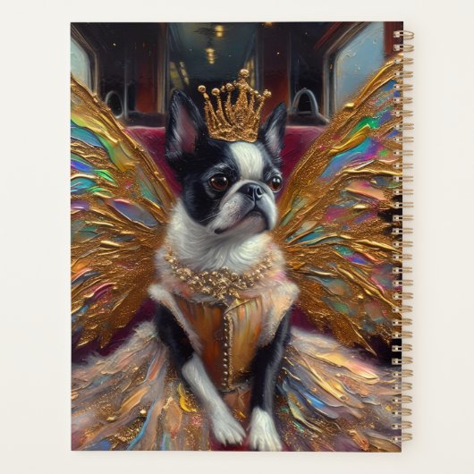 Boston Terrier Fairy Planner (Achterkant)